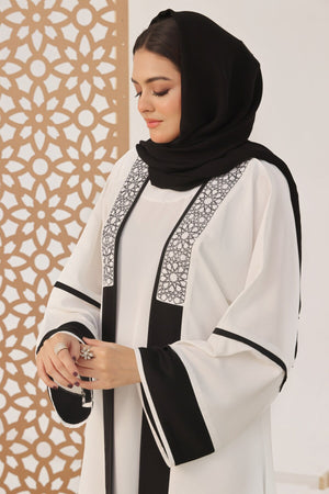 Black Arabic Shrug Abaya