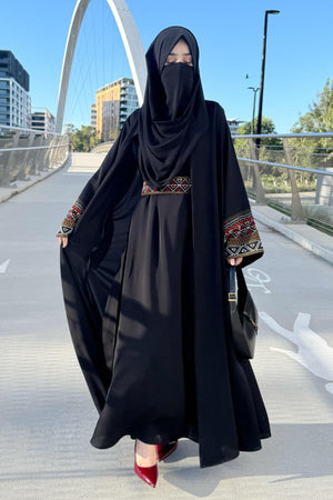 Teal Blue Kimono Abaya