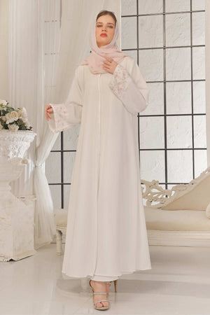 Sky Blue Beaded Abaya