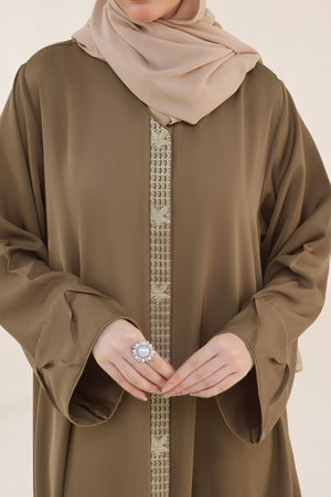 Turkish Rose Embroidered Abaya