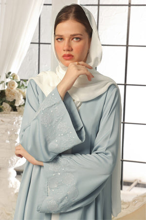 Seashell Embroidered Tuna Abaya