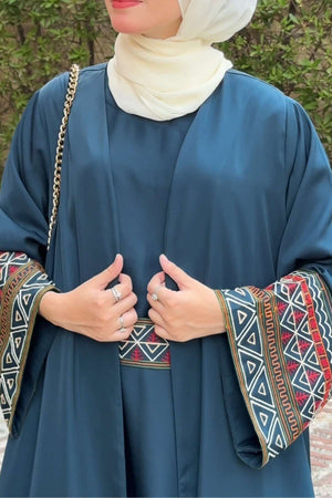 Black Ankara Kimono Abaya