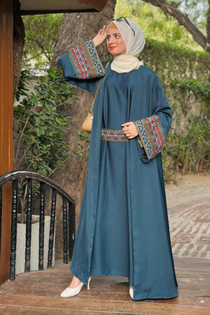 Black Ankara Kimono Abaya