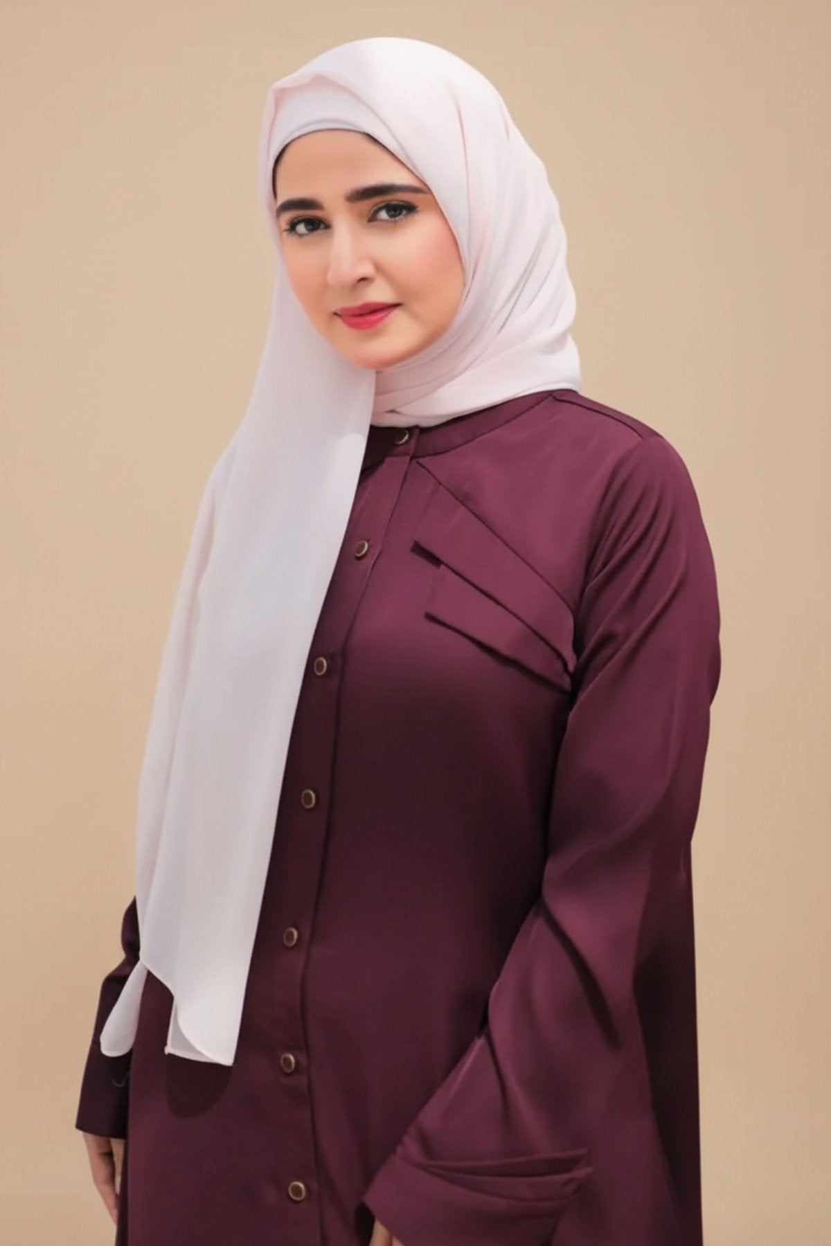 Black Lapel Abaya