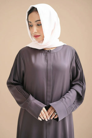 Gulf Blue Pleated Abaya