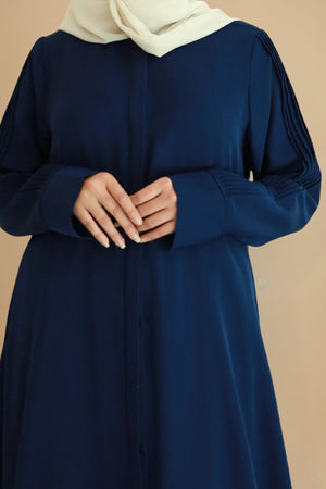 Gravel Pleated Abaya