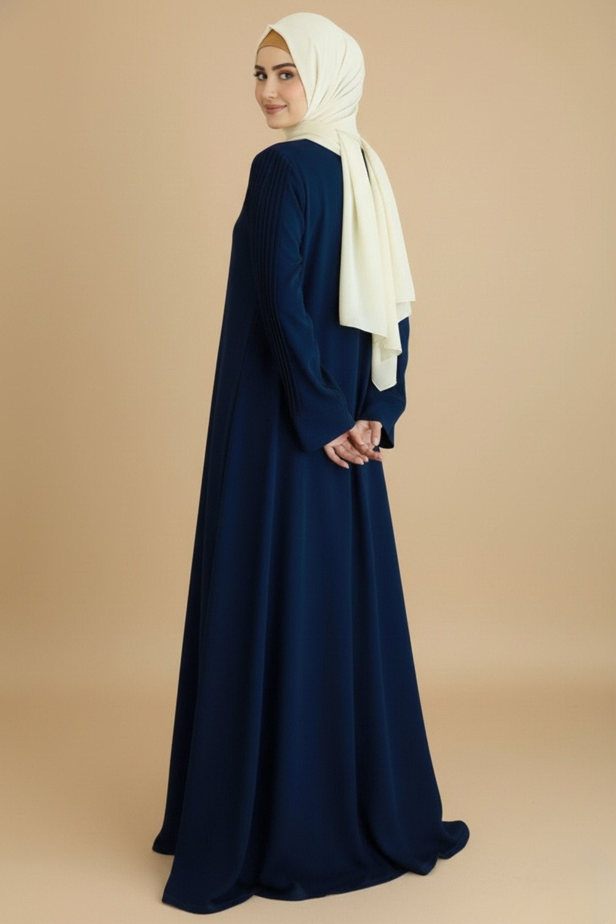 Gravel Pleated Abaya