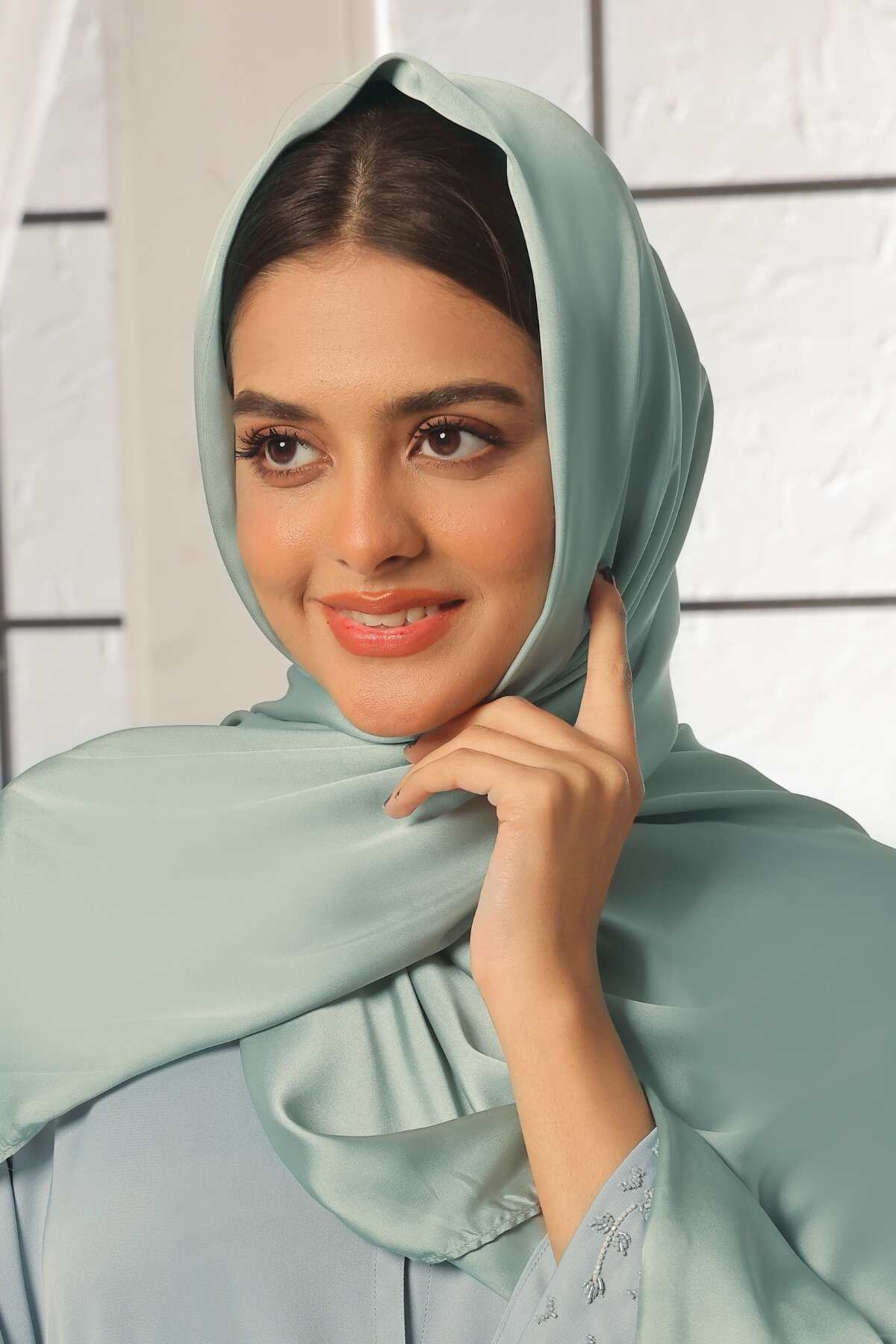 Gum Leaf Silk Hijab