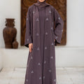 Mauve Embellished Abaya