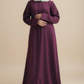 Gulf Blue Pleated Abaya