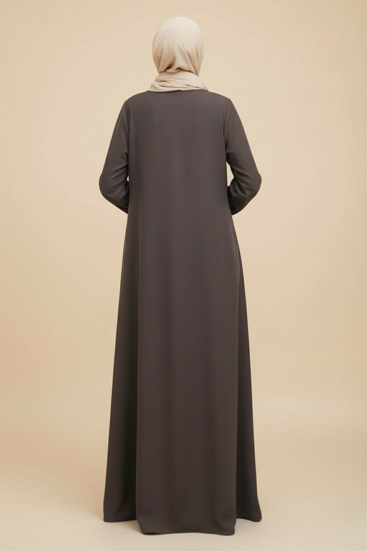 Black Lapel Abaya