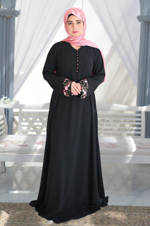 White Sakura Abaya