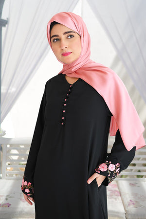 White Sakura Abaya