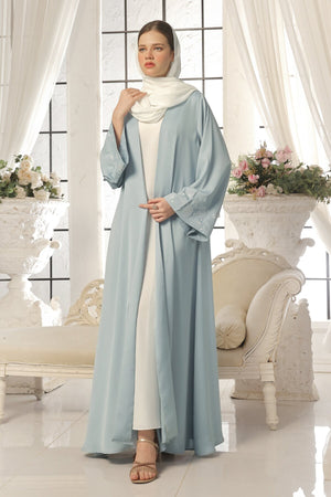 Seashell Embroidered Tuna Abaya