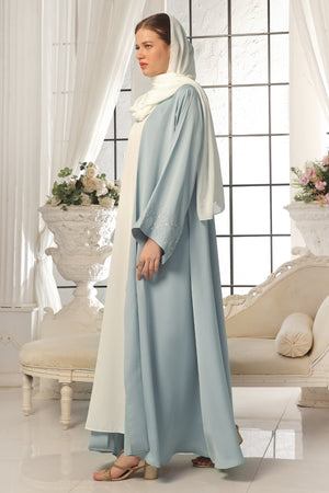 Seashell Embroidered Tuna Abaya