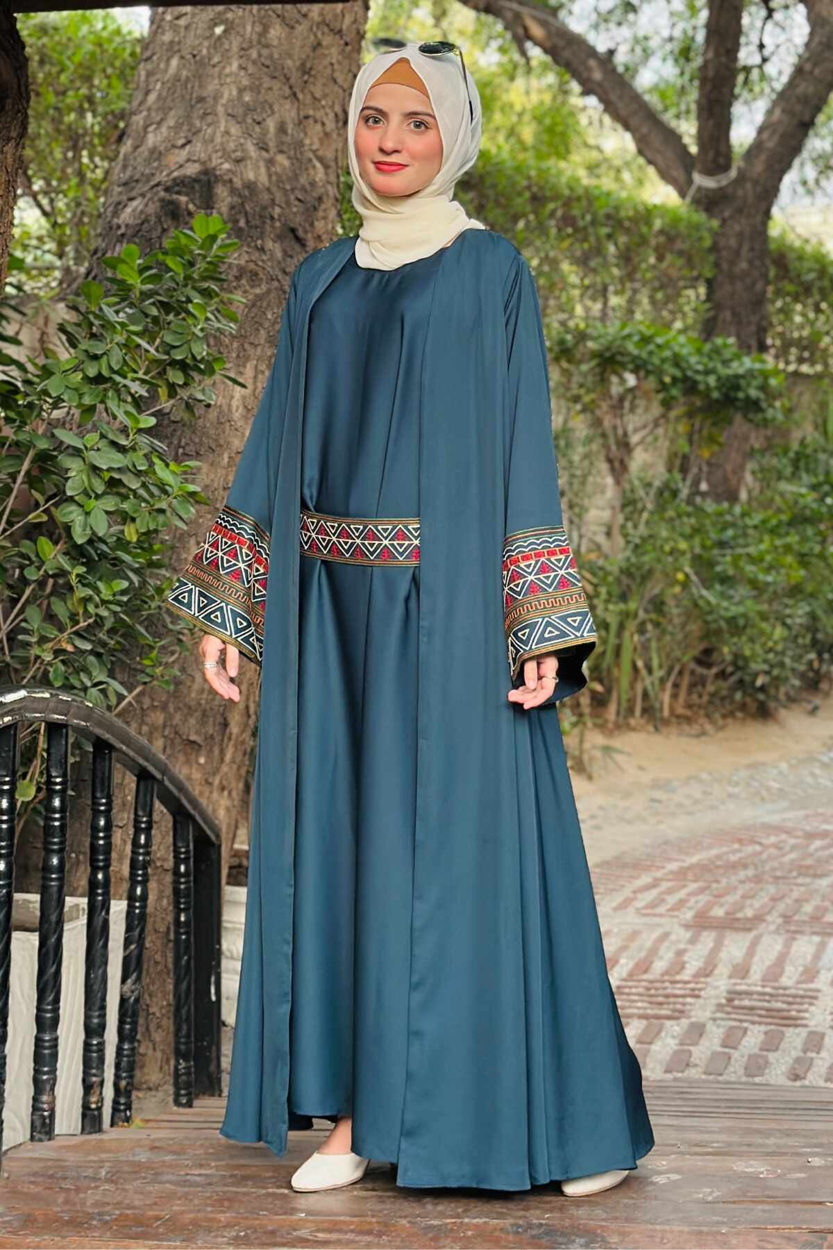 Black Ankara Kimono Abaya
