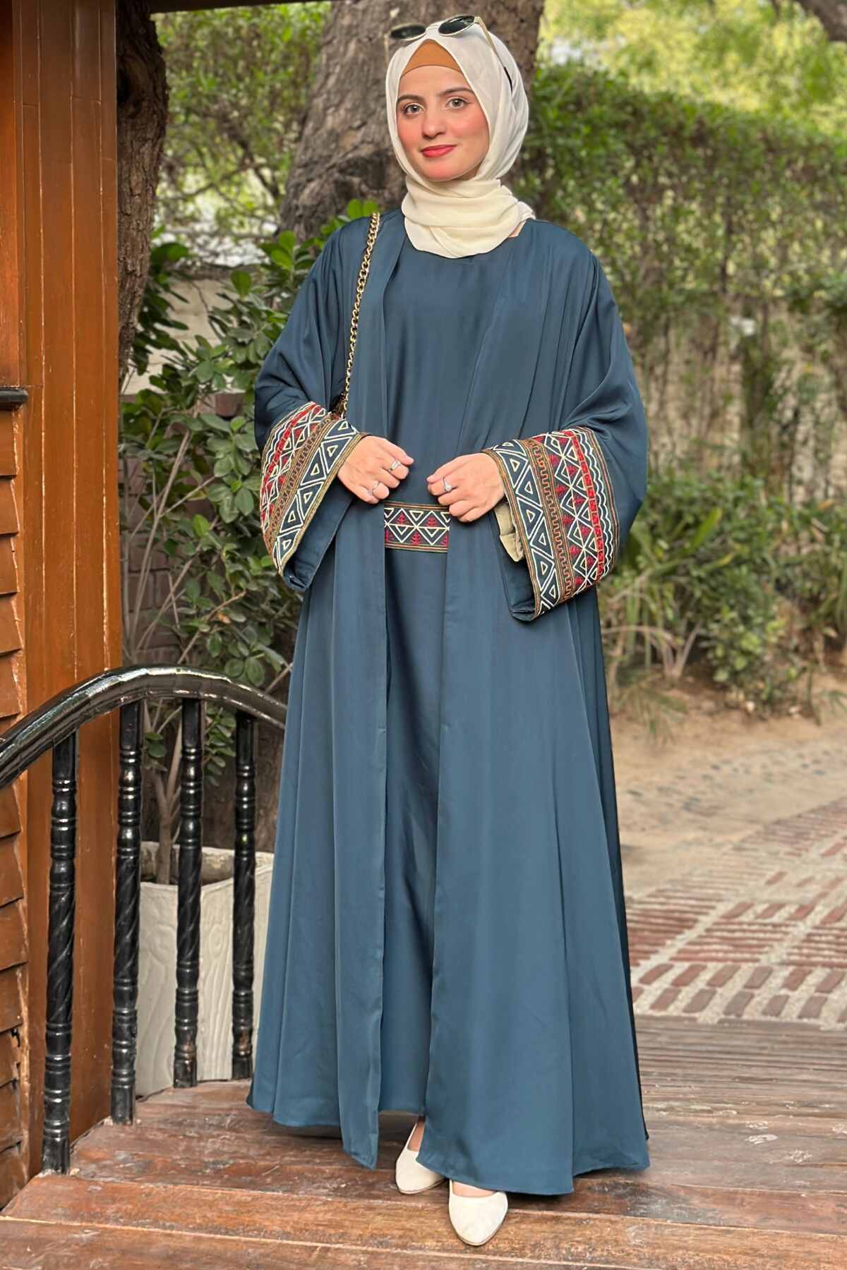 Black Ankara Kimono Abaya
