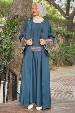 Black Ankara Kimono Abaya